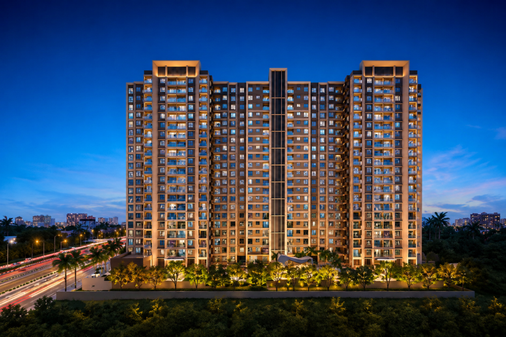 xperience iconic 3 & 4 BHK residences at Vision 24 Degree, Wadmukhwadi’s most premium lifestyle destination crafted for modern urban living.